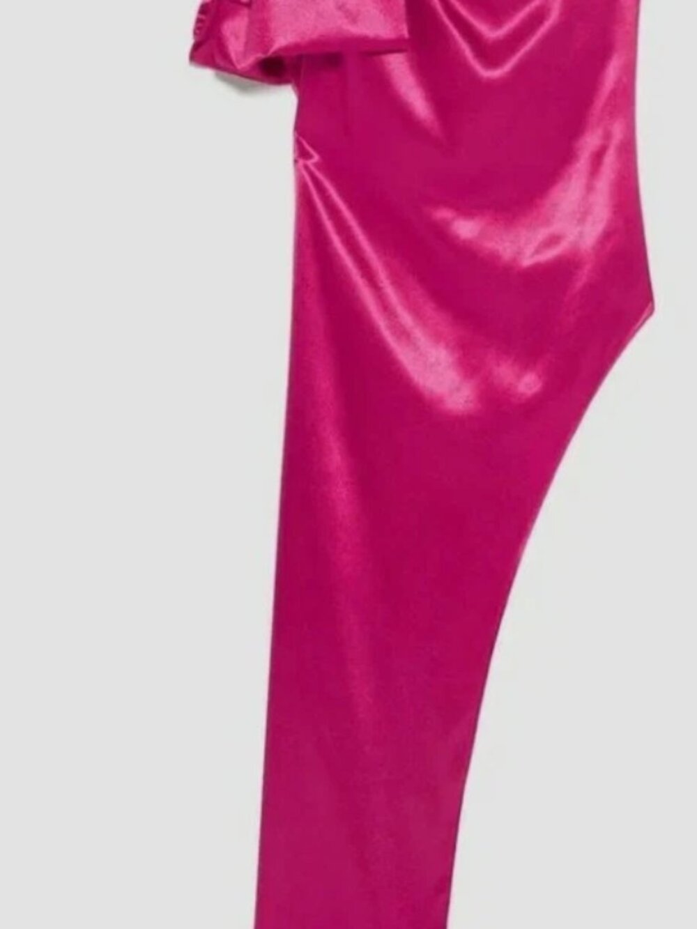 NWT - Zara Fuchsia Asymmetric Bow Top Limited Edition - Size S